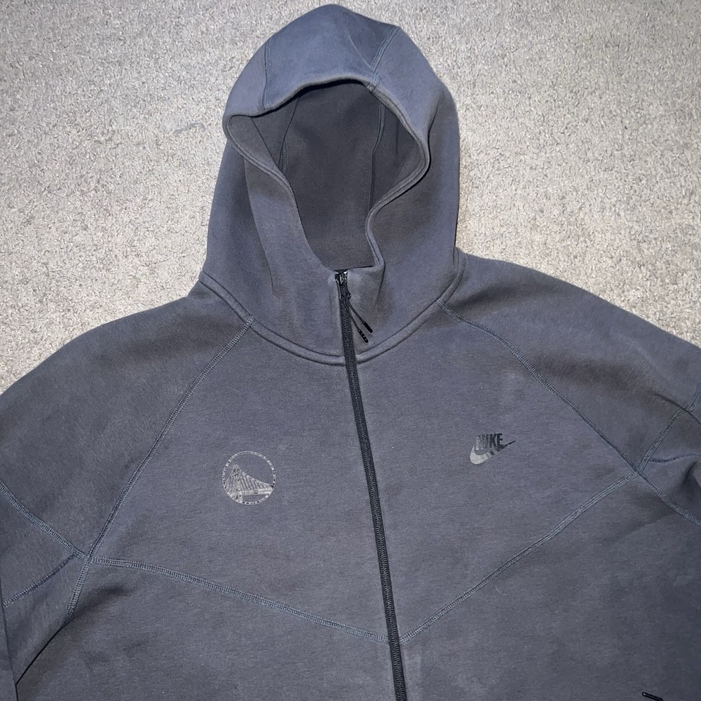 Nike Golden State Warriors Tech Fleece Full Zip Hoodie Mens 3XL Black‎
